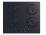 Candy Hob | CVW6BB | Gas on glass | Number of burners/cooking zones 4 | Knobs | Black