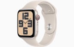 Apple Watch SE GPS + Cellular 40mm Starlight Aluminium Case with Starlight Sport Band - M/L - MRG13ET/A