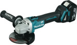 Makita DGA506RTJ Akumuliatorinis kampinis šlifuoklis, 18 V, ø125mm, 2X5,0Ah, 8500 min-1, MAKPACK