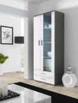 Cama display cabinet SOHO S6 2D2S pilkas/baltas gloss