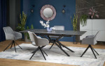 VITORINO extension table, color: top - juodas marble, legs - juodas