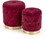 POLLY set of two stools, color: dark red