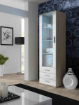 Cama display cabinet SOHO S1 sonoma oak/baltas gloss