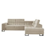 Kampinė sofa-lova Laris, smėlio