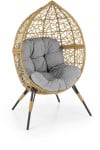 OSKAR garden chair, natural / light pilkas