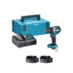 Makita DDF484RGJ Akumuliatorinis gręžtuvas, 18 V, 2x 6,0 Ah Li-ion, 54/36 Nm, 1,6kg, LED, MAKPACK