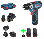 Bosch Akumuliatorinis gręžtuvas-suktuvas GSR 12V-15 FC + 2x3.0Ah