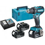 MAKITA.suktuvas-gręžtuvas DDF485RF3J 18V 50Nm 3x3,0Ah MAKPAC