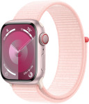 Apple Watch Series 9 GPS + Cellular 45mm Pink Aluminium Case with Light Pink Sport Loop - MRMM3ET/A