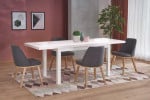 TIAGO 2 extension table baltas / baltas