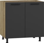 VENTO D-80/82 lower cabinet, color: craft oak/antracite