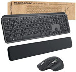 Logitech MX Keys Combo verslui Gen 2 Belaidė klaviatūra ir pelė + Atrama riešui, DE, Graphite