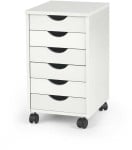 SIMON 2 storage unit color: baltas