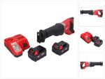 Akumuliatorinis tiesinis pjūklas Milwaukee M18 BSX-502 18 V + 2x Baterijos 5.0 Ah + pakrovėjas