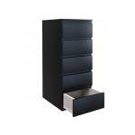 Topeshop W5 Juoda chest of drawers