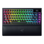 Razer | BlackWidow V4 Pro 75% | Mechaninė klaviatūra žaidimams | 4K Hz Wireless | US | Juodas | Oranžinis Tactile Switches Gen‑3 | Belaidė jungtis