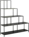 Shelf SEAFORD 135x35xH150cm, juodas