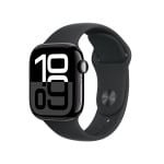 Apple Watch Series 10 GPS 42mm Jet Black Aluminium Case with Black Sport Band - M/L MWWF3ET/A