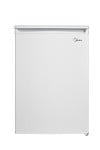 Midea Refrigerator | MDRD168FGE01 | Energy efficiency class F | Free standing | Larder | Height 84.5 cm | Fridge net capacity 97 L | Freezer net capacity 16 L | 39 dB | White