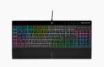 Corsair | Rubber Dome | Gaming Keyboard | K55 RGB PRO XT | Gaming keyboard | Wired | RGB LED light | US | Black