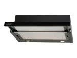 CATA | Hood | TF 2003 600 GBK | Telescopic | Energy efficiency class C | Width 60 cm | 390 m³/h | Mechanical control | LED | Black Glass