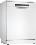 Dishwasher | SMS4EMW06E | Free standing | Width 60 cm | Number of place settings 14 | Number of programs 6 | Energy efficiency class B | Display | AquaStop function | White