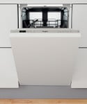 Whirlpool Dishwasher | WSIC 3M27 | Built-in | Width 44.8 cm | Number of place settings 10 | Number of programs 6 | Energy efficiency class E | Display | Silver