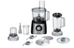 Virtuvinis kombainas Bosch Food processor MultiTalent 3 Plus 900 W, Juoda, šiaušto nerūdijančio plieno