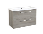 Apatinė vonios spintelė RB Bathroom Scandic su praustuvu 81 cm, pilka