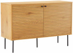 Sideboard LINE 110x40xH74cm, melamine with oak bark