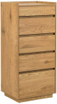 Side board SACHA 50x40xH109cm, melamine with oak bark