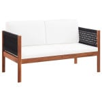 Dvivietė sodo sofa, ruda