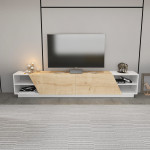 TV stalas Rhodes - White, Oak