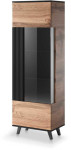 RANDOM W-1 display cabinet, color: wotan oak/juodas