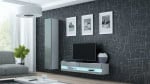 Cama Living room cabinet set VIGO NEW 13 baltas/pilkas gloss