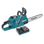 Makita UC011GT101 Akumuliatorinis grandininis pjūklas, 40Vmax XGT, BL4050F, DC40RA, BL-motor 350mm, 25.5 m/s.