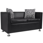 Dvivietė sofa, juoda