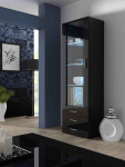 Cama display cabinet SOHO S1 juodas/juodas gloss