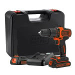 Black & Decker BD suktuvas UDAR.18V/2x2,0Ah/WALIZKA 40/17,5Nm