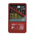 Rinkinys metalui HSS+kobaltas+TiN, 25 vnt 135