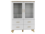 Cama display cabinet LOTTA 2D4D baltas + sonoma oak