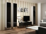 Cama Living room cabinet set VIGO 14 baltas/juodas gloss