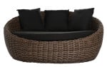 Lauko sofa Maje, juoda/ruda