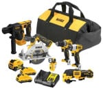 DEWALT Rinkinys COMBO 12V DCK611P1D2 (DCH072+DCS512+DCD701+DCF801+DCS353+DCL510) 1x5,0 2x2,0Ah KREPŠYS