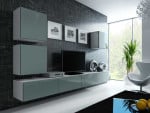 Cama Living room cabinet set VIGO 22 baltas/pilkas gloss