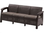 Lauko sofa Keter ALLiBERT Corfu Love Seat Max, ruda