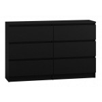 Topeshop M6 120 Juoda chest of drawers