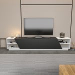 TV stalas Rhodes - White, Anthracite