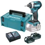 Akumuliatorinis smūginis suktuvas Makita DTD154RTJ 1/4" Hex, 18V