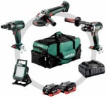 Rinkinys įrankių Metabo Rinkinys COMBO 18V BS+SSW+WBQ+BSA 2*10.0AH